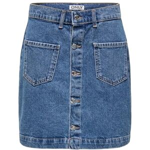 ONLY Womens Onlamazing Hw Skirt Tai DNM Noos, Medium Blue (Medium Blue Denim), S UK ONLY Womens Onlamazing Hw Skirt Tai DNM Noos, Medium Blue (Medium Blue Denim), S UK