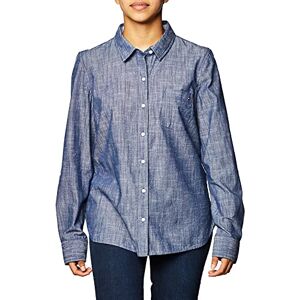Tommy Hilfiger Women's Chambray Roll Tab Button Down Shirt, M Tommy Hilfiger Women's Chambray Roll Tab Button Down Shirt, M