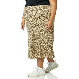 Amazon Essentials Women's Pull-on Knit Midi Skirt (Available in Plus Sizes), Camel Animal Print, 4XL Plus Amazon Essentials Women's Pull-on Knit Midi Skirt (Available in Plus Sizes), Camel Animal Print, 4XL Plus