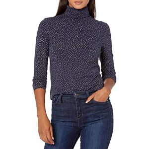 Amazon Essentials Women's Turtleneck Long Sleeve Shirt (Available in Plus Size), Camel Navy Dots, XXL Amazon Essentials Women's Turtleneck Long Sleeve Shirt (Available in Plus Size), Camel Navy Dots, XXL