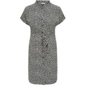 ONLY Women's Cardiega Ss Blk Shirt Dress Wvn Noos, Black/Aop: Cloud Dancer Graphic, 26 ONLY Women's Cardiega Ss Blk Shirt Dress Wvn Noos, Black/Aop: Cloud Dancer Graphic, 26