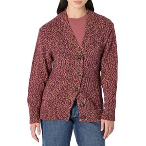Amazon Essentials Women's Oversized-Fit Multi-Colour Heavyweight Button-Up Cardigan, Burgundy Marl, XXL Amazon Essentials Women's Oversized-Fit Multi-Colour Heavyweight Button-Up Cardigan, Burgundy Marl, XXL