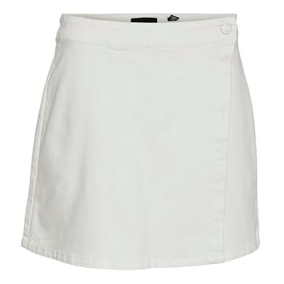 VERO MODA Women's Vmwild Millie Skort Shorts, Snow White/Detail:nue026 Bright Silver + Bright White, M VERO MODA Women's Vmwild Millie Skort Shorts, Snow White/Detail:nue026 Bright Silver + Bright White, M
