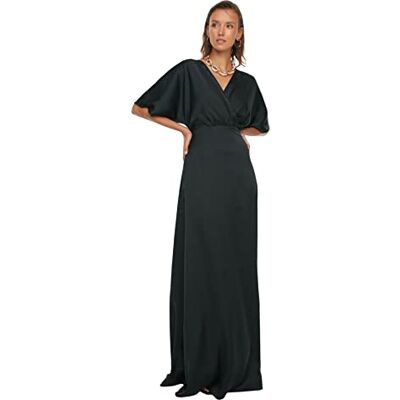 Trendyol FeMan Maxi A-line Regular fit Woven Evening Dress Black Trendyol FeMan Maxi A-line Regular fit Woven Evening Dress Black
