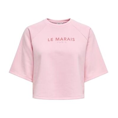 ONLY Women's Onlcora S/S Print O-Neck Ub SWT, Roseate Spoonbill, L ONLY Women's Onlcora S/S Print O-Neck Ub SWT, Roseate Spoonbill, L