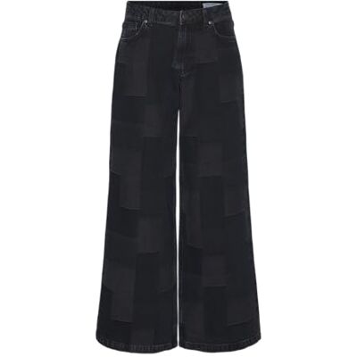 VERO MODA Women's Vmremy Mr Wide Patchwork Jeans VERO MODA Women's Vmremy Mr Wide Patchwork Jeans