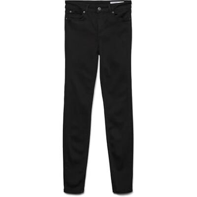 VERO MODA Female Slim Fit Jeans VMLUX Mid Rise Slim Fit Jeans, Black, XL / 30L VERO MODA Female Slim Fit Jeans VMLUX Mid Rise Slim Fit Jeans, Black, XL / 30L