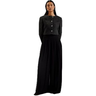 Ted Baker Womens Wmt-kokuto-Pleated Wide Leg Trouser Dress Pants, Black, 12 UK Ted Baker Womens Wmt-kokuto-Pleated Wide Leg Trouser Dress Pants, Black, 12 UK