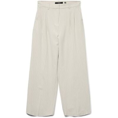 VERO MODA Vmtroian Mw Wide Pinstripe Dad Pants, Oatmeal, M / 30L VERO MODA Vmtroian Mw Wide Pinstripe Dad Pants, Oatmeal, M / 30L