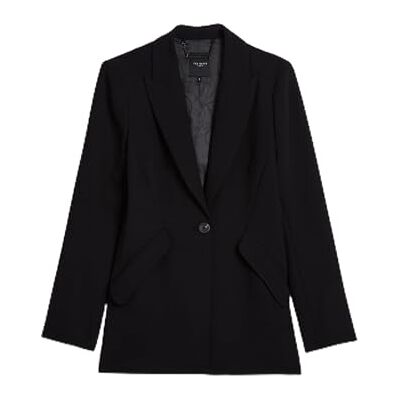 Ted Baker Womens Manabl Single Breasted Tailored Blazer, Black, 16 UK Ted Baker Womens Manabl Single Breasted Tailored Blazer, Black, 16 UK