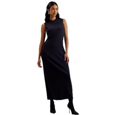 Ted Baker Womens WMD-sandiii-Ribbed Crew Neck Knitted Column Maxi Casual Dress, Navy, 10 UK Ted Baker Womens WMD-sandiii-Ribbed Crew Neck Knitted Column Maxi Casual Dress, Navy, 10 UK