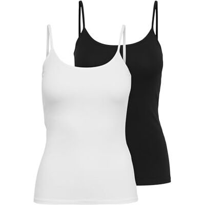 ONLY Women's Onllove Singlet 2pack JRS Blouse (Pack of 2) ONLY Women's Onllove Singlet 2pack JRS Blouse (Pack of 2)
