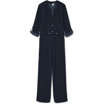 VERO MODA Women's Vmbecca 3/4 Jumpsuit JRS Btq Ga, Blazer navy, L VERO MODA Women's Vmbecca 3/4 Jumpsuit JRS Btq Ga, Blazer navy, L