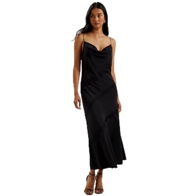 Ted Baker WMD-AMBATO-Lace Insert Cowl Neck Midi Dress Black Ted Baker WMD-AMBATO-Lace Insert Cowl Neck Midi Dress Black