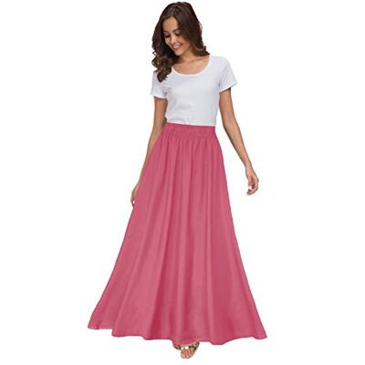 Sinono Womens Chiffon Retro Maxi Skirt Vintage Ankle-Length Skirts Sinono Womens Chiffon Retro Maxi Skirt Vintage Ankle-Length Skirts