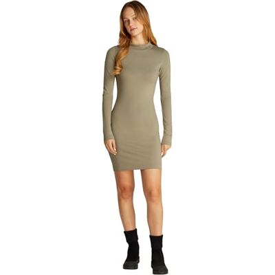 Calvin Klein Women's Elastic Milano Logo Long Sleeve Dress Calvin Klein Women's Elastic Milano Logo Long Sleeve Dress