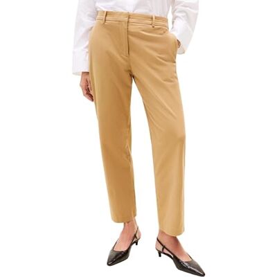 Tommy Hilfiger Women’s Straight Slim Fit Stretch Chinos, Beige (Safari Canvas), 18 Tommy Hilfiger Women’s Straight Slim Fit Stretch Chinos, Beige (Safari Canvas), 18