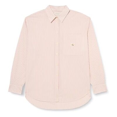 Calvin Klein Women’s Woven Label Relaxed Fit Shirt Calvin Klein Women’s Woven Label Relaxed Fit Shirt