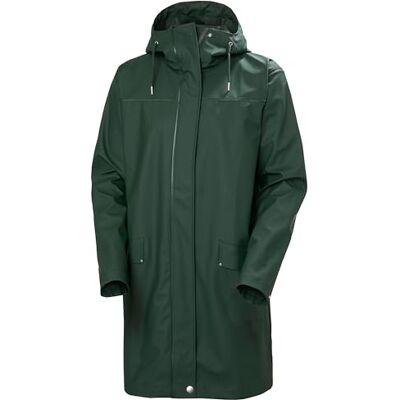 Helly Hansen Women's W Moss Rain Coat, Dark Jungle, L Helly Hansen Women's W Moss Rain Coat, Dark Jungle, L