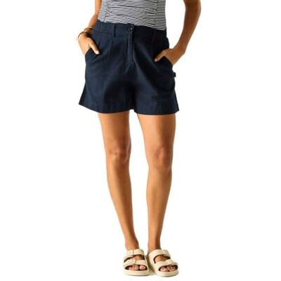 Regatta Womens Sabelle Summer Shorts Linen Blend Breathable Blue Regatta Womens Sabelle Summer Shorts Linen Blend Breathable Blue