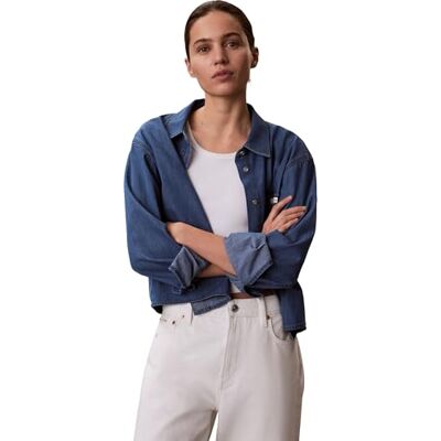 Calvin Klein Women's New Dad Shirt Annapolis Sky Lv047f790g Other Shirts Calvin Klein Women's New Dad Shirt Annapolis Sky Lv047f790g Other Shirts