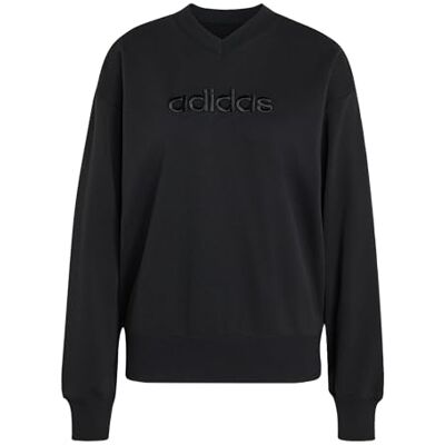 adidas Seasonal Essentials Satin V-Neck Sweatshirt adidas Seasonal Essentials Satin V-Neck Sweatshirt