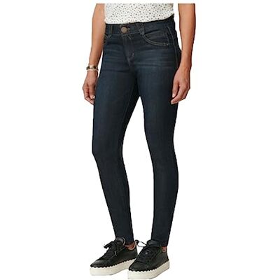 Democracy Women's Ab Solution Jegging Jeans, Mid Indigo, 8 Petite Democracy Women's Ab Solution Jegging Jeans, Mid Indigo, 8 Petite