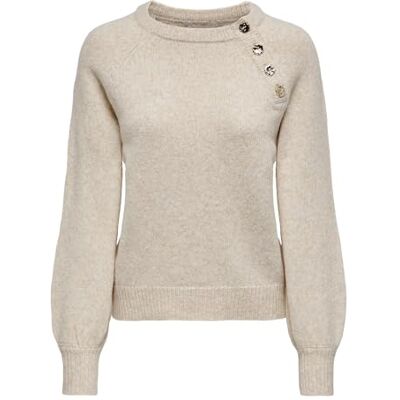 ONLY Women's Onlemma Life Ls Button Oneck KNT Nca Pullover Sweater Knitted jumper ONLY Women's Onlemma Life Ls Button Oneck KNT Nca Pullover Sweater Knitted jumper