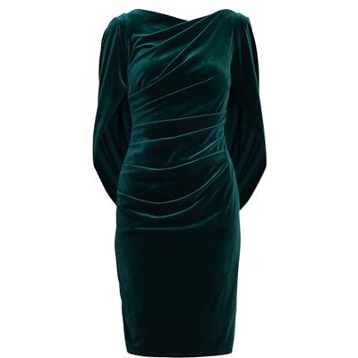 Gina Bacconi Women's Velvet Dress with Back Piece Cocktail Dress Gina Bacconi Women's Velvet Dress with Back Piece Cocktail Dress
