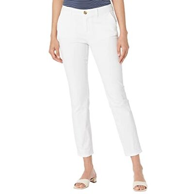 Tommy Hilfiger Women's Hampton Chino Pant-Solid, White, 2 Tommy Hilfiger Women's Hampton Chino Pant-Solid, White, 2