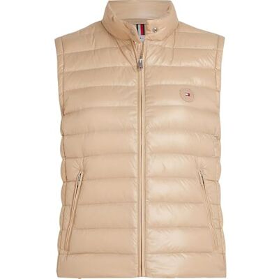 Tommy Hilfiger Women’s Mock Collar Gilet, Beige (Sandalwood), S Tommy Hilfiger Women’s Mock Collar Gilet, Beige (Sandalwood), S
