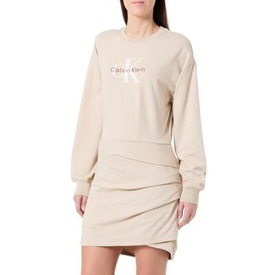 Calvin Klein Women's Ls Monologo Terry Crew Fashion D Lv047e224g Dresses Calvin Klein Women's Ls Monologo Terry Crew Fashion D Lv047e224g Dresses