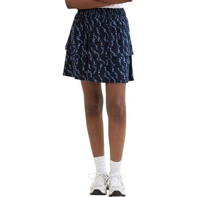 Tom Tailor Denim Women's Mini Skirt, 34682 Navy Blue Heart Print, XL Tom Tailor Denim Women's Mini Skirt, 34682 Navy Blue Heart Print, XL