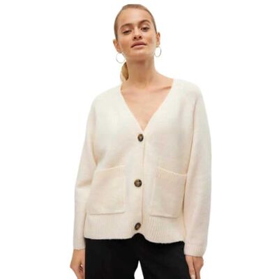VERO MODA Female Cardigan VMBOOM Cardigan, Birch/Detail: Melange, L VERO MODA Female Cardigan VMBOOM Cardigan, Birch/Detail: Melange, L
