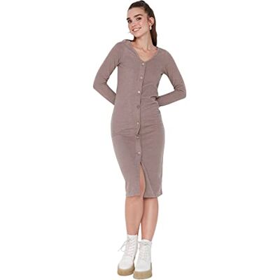 Trendyol Women Midi Bodycon Fitted Knit Dress Trendyol Women Midi Bodycon Fitted Knit Dress