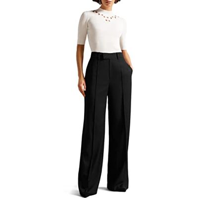 Ted Baker -HILDIAT-High Waisted Wide Leg Trouser Black Ted Baker -HILDIAT-High Waisted Wide Leg Trouser Black