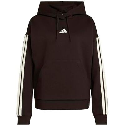 adidas Womens 3 Stripes Fleece Hoodie Long Sleeve Cotton adidas Womens 3 Stripes Fleece Hoodie Long Sleeve Cotton