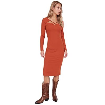 Trendyol Women Midi Bodycon Regular Knit Dress Trendyol Women Midi Bodycon Regular Knit Dress