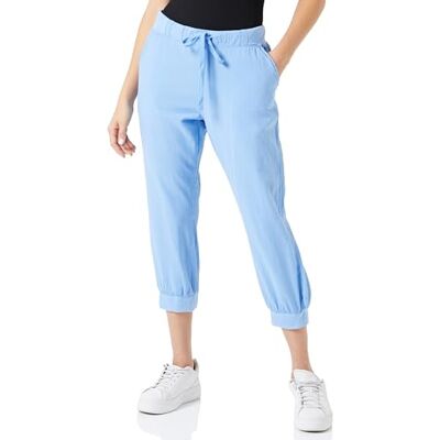 Kaffe Women's Capri Pants 3/4 Length Drawstring Waist Elastic Cuffs, Vista Blue, 14 Kaffe Women's Capri Pants 3/4 Length Drawstring Waist Elastic Cuffs, Vista Blue, 14