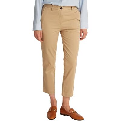 Tommy Hilfiger Women’s Stretch Slim Ankle Grazer Chinos, Beige (Beige), 8 Tommy Hilfiger Women’s Stretch Slim Ankle Grazer Chinos, Beige (Beige), 8