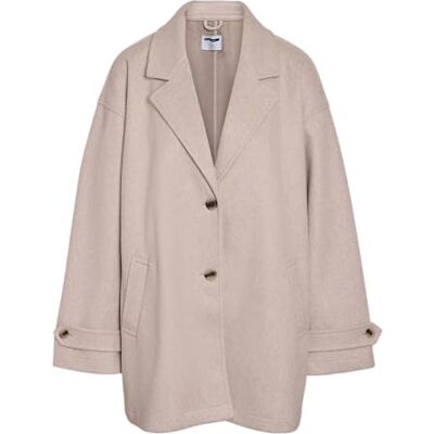 NOISY MAY Women's Nmalicia LS Oversize Blazer Noos Short Coat, Silver Lining, S NOISY MAY Women's Nmalicia LS Oversize Blazer Noos Short Coat, Silver Lining, S