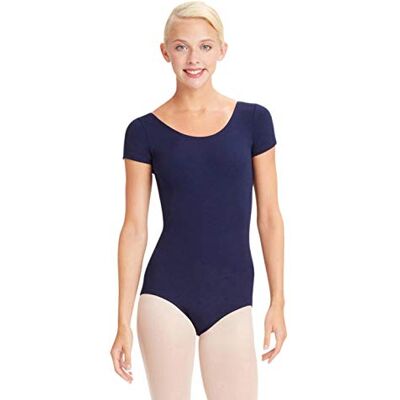 Capezio Women's Medium Navy Athletic Leotard – Scoop Front & Back, Self-Fabric Shelf Bra for Support, Ballet Leg Line, Double Stitched Seams, Navy, Medium Capezio Women's Medium Navy Athletic Leotard – Scoop Front & Back, Self-Fabric Shelf Bra for Support, Ballet Leg Line, Double Stitched Seams, Navy, Medium