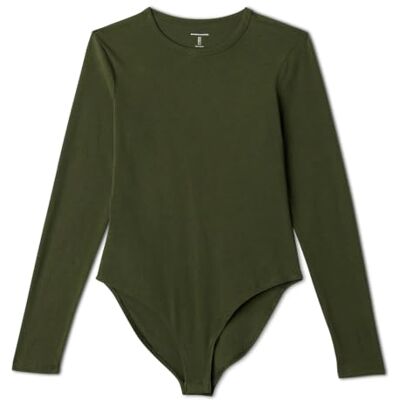 Amazon Essentials Women's Slim-Fit Long-Sleeve Crew Neck Bodysuit Amazon Essentials Women's Slim-Fit Long-Sleeve Crew Neck Bodysuit