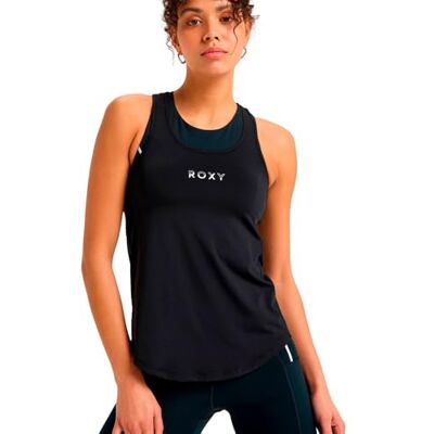 Roxy Knit top Bold Moves 2.0 MESH Tank Young Womens Black L Roxy Knit top Bold Moves 2.0 MESH Tank Young Womens Black L