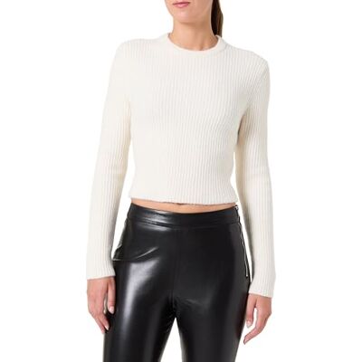 Hugo Boss Women's Skitty_b Knitted Sweater, Open White, M Hugo Boss Women's Skitty_b Knitted Sweater, Open White, M