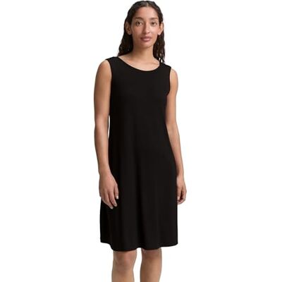 TOM TAILOR Women's Jersey Dress with Back Detail, 14482 Deep Black, 14 TOM TAILOR Women's Jersey Dress with Back Detail, 14482 Deep Black, 14