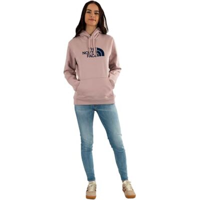 The North Face Women's Drew Peak Pullover Hooded Sweatshirt, Metal Pink/Estate Blue, L The North Face Women's Drew Peak Pullover Hooded Sweatshirt, Metal Pink/Estate Blue, L