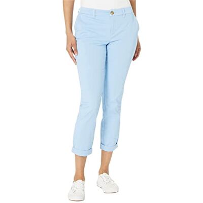 Tommy Hilfiger Women's Relaxed Fit Hampton Chino Pant (Standard and Plus Size), Breeze, 8 Tommy Hilfiger Women's Relaxed Fit Hampton Chino Pant (Standard and Plus Size), Breeze, 8