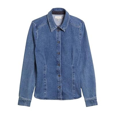 Ted Baker Womens wmp-castar-Fitted Denim Shirt, Blue, 14 UK Ted Baker Womens wmp-castar-Fitted Denim Shirt, Blue, 14 UK