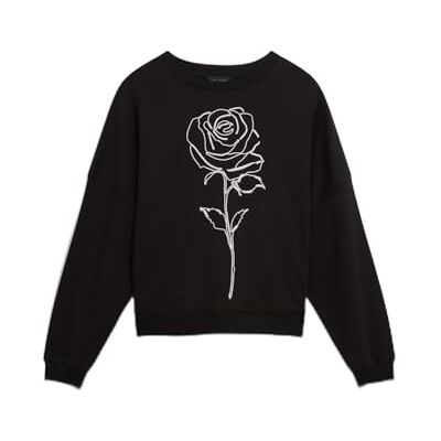 Ted Baker Women's Printed Sweatshirt, Black, L Ted Baker Women's Printed Sweatshirt, Black, L